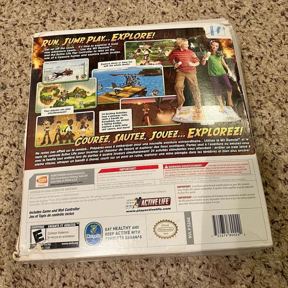 Nintendo Wii Active Life Explorer Complete Box Set With Game And Mat. Excellent